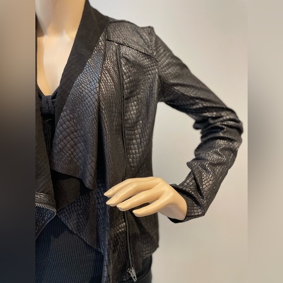 BLANK NYK | Mock Croc Faux Leather Jacket Size XSmall - Picture 9 of 11